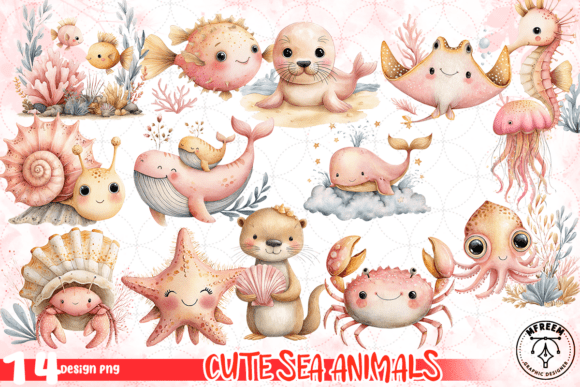 Download Cute Sea Animals PNG - Cute sea animals Collection