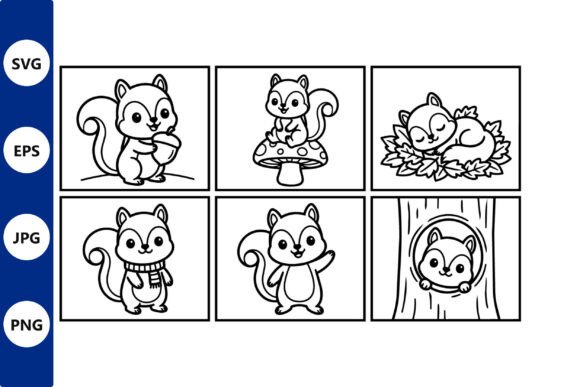 Download Cute Woodland Animals Panel Vector - Vector Collection