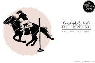 Download Hand Drawn Rodeo Pole Bending  Vector - Vector Collection