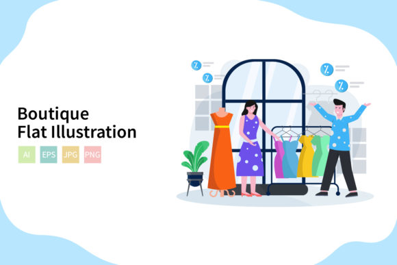 Download Boutique Vector Illustration Flat Design - Vector Collection