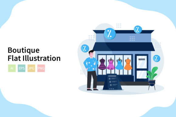 Download Boutique Vector Illustration Flat Design - Vector Collection