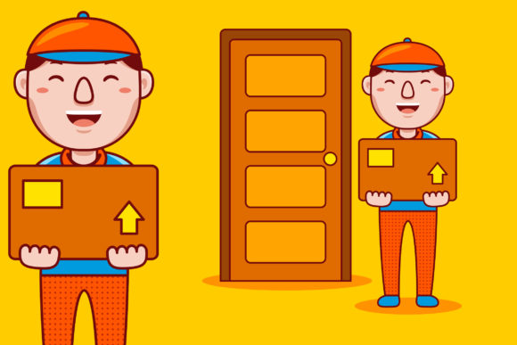 Download Man Courier Profession Cartoon Vector - Vector Collection