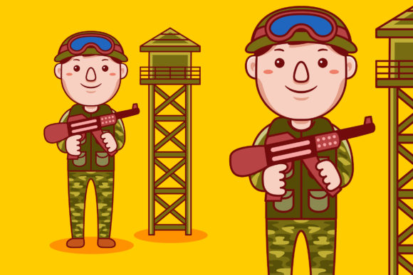 Download Man Army Profession Cartoon Vector - Vector Collection