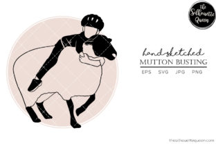 Download Hand Drawn Rodeo Mutton Busting  Vector - Vector Collection