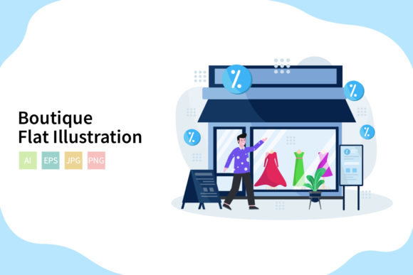 Download Boutique Vector Illustration Flat Design - Vector Collection