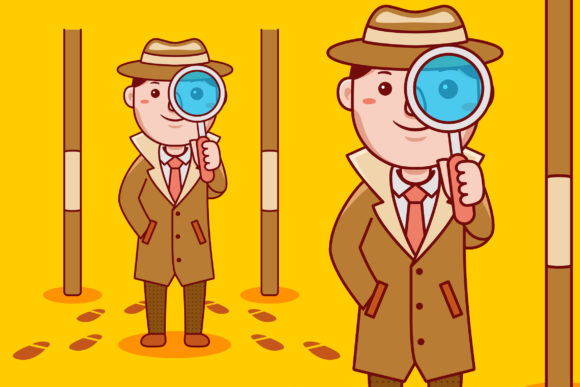 Download Man Detective Profession Cartoon Vector - Vector Collection