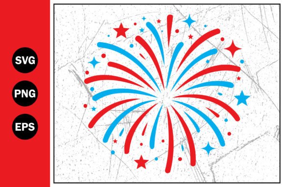 Download Red Blue Fireworks Vector Clipart Svg - Premium Resources