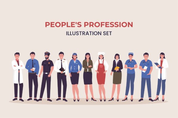 Download Vector Men and Women Profession - Vector Collection