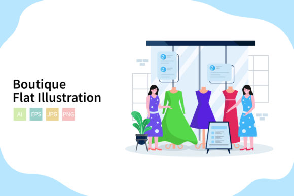Download Boutique Vector Illustration Flat Design - Vector Collection