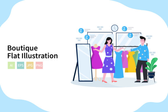 Download Boutique Vector Illustration Flat Design - Vector Collection