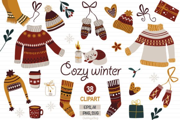 Download Cozy Winter Clipart Winter Items - Cozy winter clipart Collection