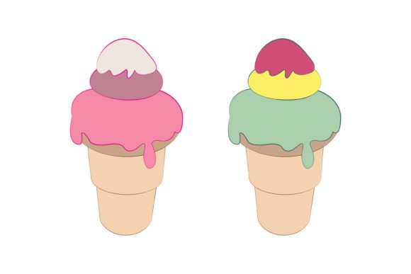Download Coloring Ice Cream Vector Art for Kids - Vector Collection