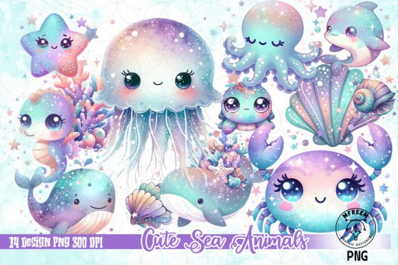 Download Cute Sea Animals Clipart PNG - Cute sea animals Collection