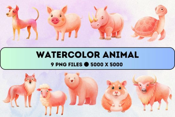 Download Watercolor Animal Bundle - Watercolor animal Collection