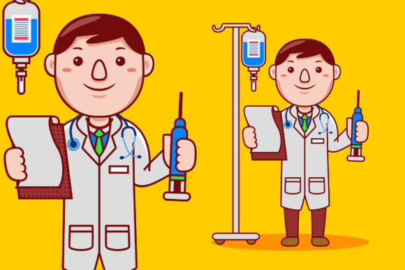 Download Man Doctor Profession Cartoon Vector - Vector Collection