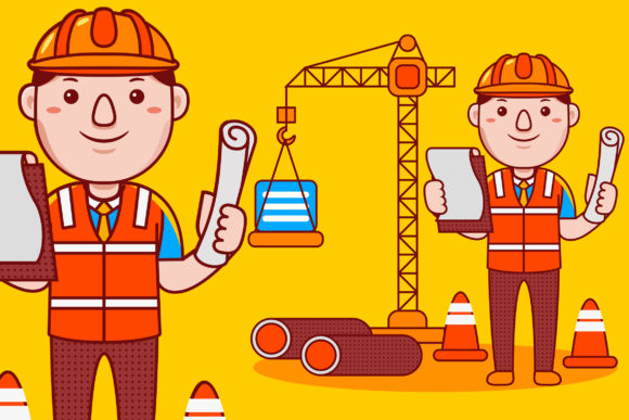 Download Man Engineer Profession Cartoon Vector - Vector Collection