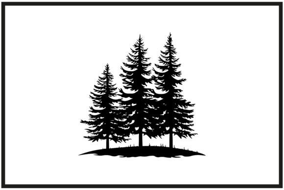 Download Silhouette of Pine Trees Vector Clipart - Vector Collection