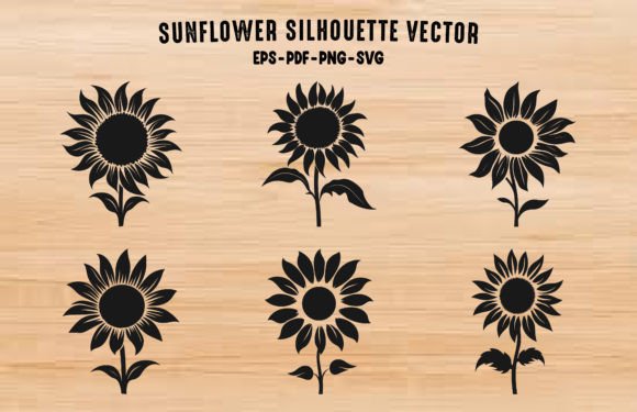 Download Sunflower Silhouette Vector Bundle - Vector Collection